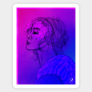 Tiffany Young - digital drawing Sticker